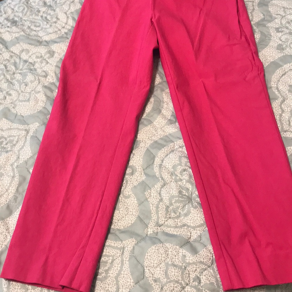 Bright pink ankle pants